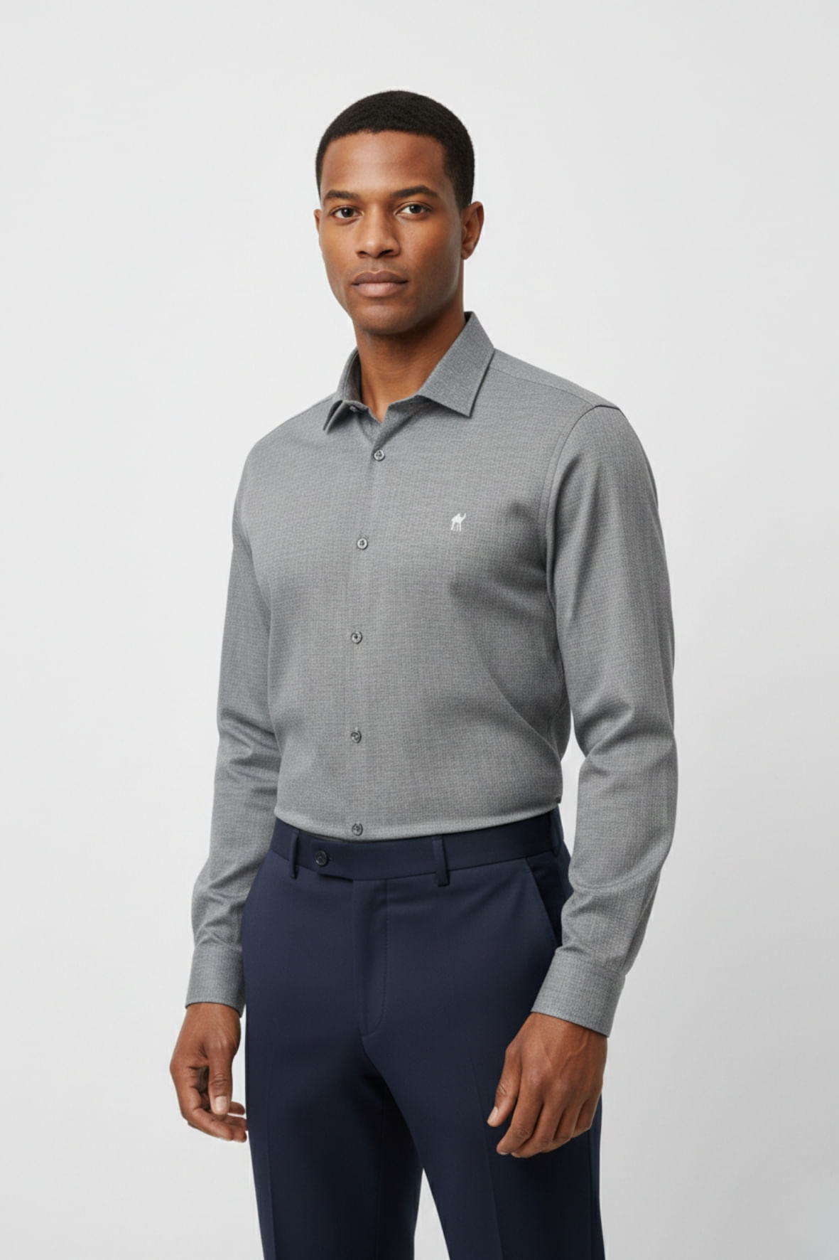 Camisa Manga Longa Custom Azul Marinho - Hover